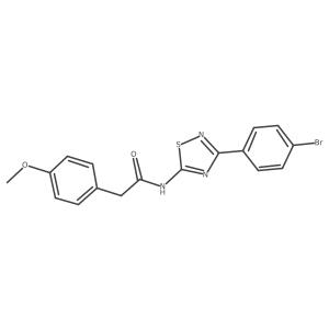 N-[3-(4-bromophenyl)-1,2,4-thiadiazol-5-yl]-2-(4-methoxyphenyl)acetamide结构式