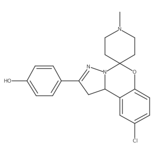 4-(9-Chloro-1'-methyl-1,10b-dihydrospiro[benzo[e]pyrazolo[1,5-c][1,3]oxazine-5,4'-piperidin]-2-yl)phenol Structure