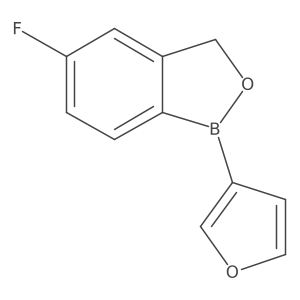 2,1-Benzoxaborole, 5-fluoro-1-(3-furanyl)-1,3-dihydro-结构式