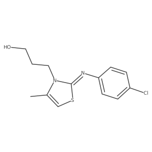 (Z)-3-(2-((4-chlorophenyl)imino)-4-methylthiazol-3(2H)-yl)propan-1-ol结构式