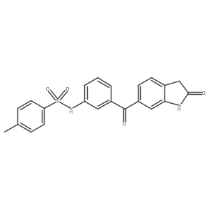 4-Methyl-N-(3-(2-oxoindoline-6-carbonyl)phenyl)benzenesulfonamide Structure