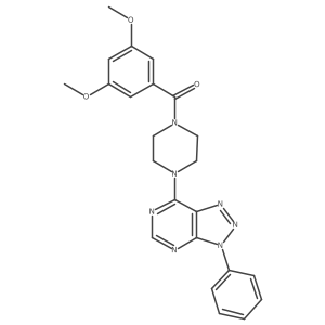 (3,5-dimethoxyphenyl)(4-(3-phenyl-3H-[1,2,3]triazolo[4,5-d]pyrimidin-7-yl)piperazin-1-yl)methanone结构式