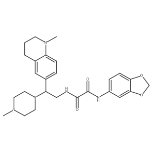 N1-(benzo[d][1,3]dioxol-5-yl)-N2-(2-(1-methyl-1,2,3,4-tetrahydroquinolin-6-yl)-2-(4-methylpiperazin-1-yl)ethyl)oxalamide结构式