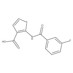 2-[(3-Fluorobenzoyl)amino]-3-thiophenecarboxylic acid Structure
