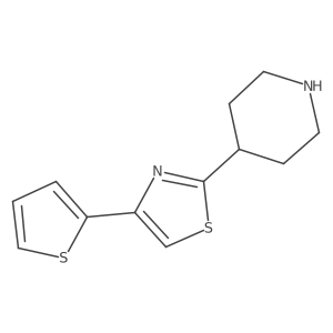 2-(Piperidin-4-yl)-4-(thiophen-2-yl)thiazole Structure