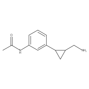 rac-N-{3-[(1R,2R)-2-(aminomethyl)cyclopropyl]phenyl}acetamide结构式