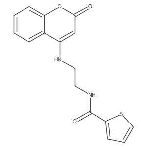N-(2-((2-oxo-2H-chromen-4-yl)amino)ethyl)thiophene-2-carboxamide结构式