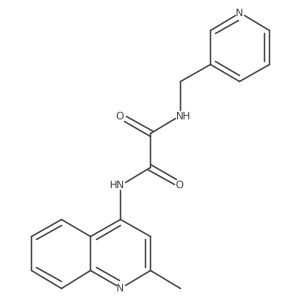 N1-(2-methylquinolin-4-yl)-N2-(pyridin-3-ylmethyl)oxalamide结构式