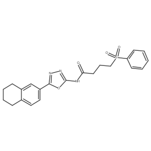 4-(phenylsulfonyl)-N-(5-(5,6,7,8-tetrahydronaphthalen-2-yl)-1,3,4-oxadiazol-2-yl)butanamide Structure