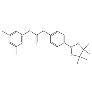 1-(3,5-Dimethylphenyl)-3-[4-(4,4,5,5-tetramethyl-1,3,2-dioxaborolan-2-yl)phenyl]urea Structure