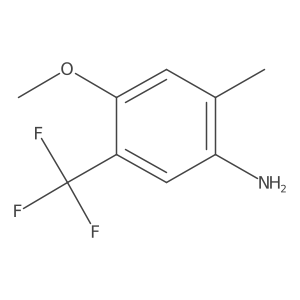 Benzenamine, 4-methoxy-2-methyl-5-(trifluoromethyl)- Structure