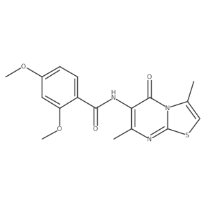 N-(3,7-dimethyl-5-oxo-5H-thiazolo[3,2-a]pyrimidin-6-yl)-2,4-dimethoxybenzamide Structure