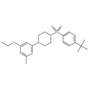 4-(4-((4-(Tert-butyl)phenyl)sulfonyl)piperazin-1-yl)-6-ethoxy-2-methylpyrimidine结构式