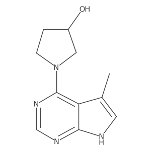 1-(5-methyl-7H-pyrrolo[2,3-d]pyrimidin-4-yl)pyrrolidin-3-ol结构式