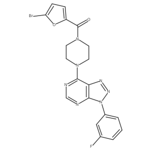 (5-bromofuran-2-yl)(4-(3-(3-fluorophenyl)-3H-[1,2,3]triazolo[4,5-d]pyrimidin-7-yl)piperazin-1-yl)methanone Structure