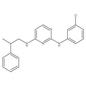 2-N-(3-chlorophenyl)-4-N-(2-phenylpropyl)pyrimidine-2,4-diamine结构式