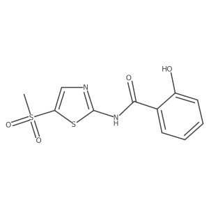 2-hydroxy-N-(5-methylsulfonylthiazol-2-yl)benzamide Structure