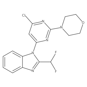 1-[6-chloro-2-(morpholin-4-yl)pyrimidin-4-yl]-2-(difluoromethyl)-1H-benzimidazole Structure