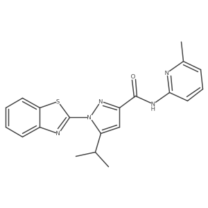 1-(benzo[d]thiazol-2-yl)-5-isopropyl-N-(6-methylpyridin-2-yl)-1H-pyrazole-3-carboxamide Structure