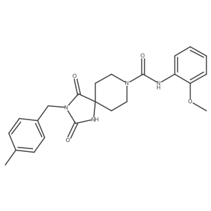 N-(2-methoxyphenyl)-3-(4-methylbenzyl)-2,4-dioxo-1,3,8-triazaspiro[4.5]decane-8-carboxamide结构式
