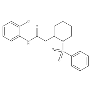 N-(2-chlorophenyl)-2-(1-(phenylsulfonyl)piperidin-2-yl)acetamide Structure