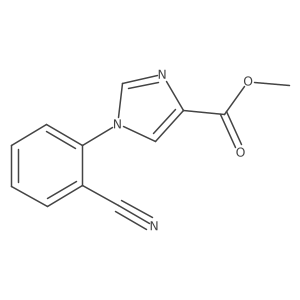 methyl 1-(2-cyanophenyl)-1H-imidazole-4-carboxylate结构式