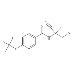 N-(2-Cyano-1-hydroxypropan-2-yl)-4-((trifluoromethyl)thio)benzamide Structure