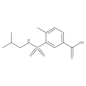 4-Methyl-3-(2-methylpropylsulfamoyl)benzoic acid结构式