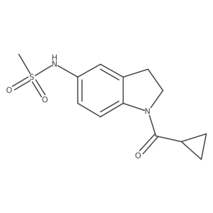 N-(1-(cyclopropanecarbonyl)indolin-5-yl)methanesulfonamide结构式