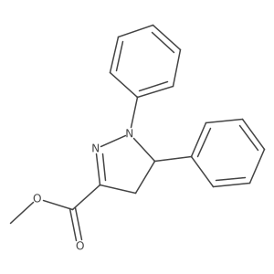 methyl 1,5-diphenyl-4,5-dihydro-1H-pyrazole-3-carboxylate结构式