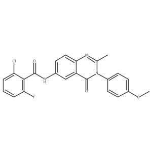 2-chloro-6-fluoro-N-(3-(4-methoxyphenyl)-2-methyl-4-oxo-3,4-dihydroquinazolin-6-yl)benzamide Structure