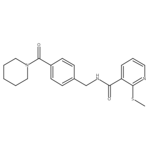 2-(methylsulfanyl)-N-{[4-(piperidine-1-carbonyl)phenyl]methyl}pyridine-3-carboxamide Structure