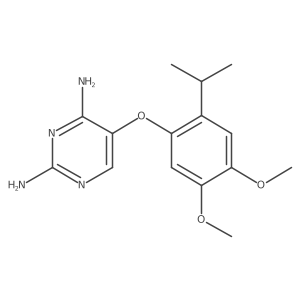 5-(4,5-Dimethoxy-2-propan-2-ylphenoxy)pyrimidine-2,4-diamine结构式