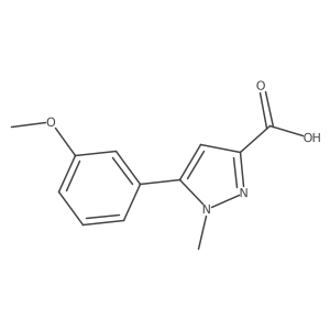 5-(3-methoxyphenyl)-1-methyl-1H-pyrazole-3-carboxylic acid结构式