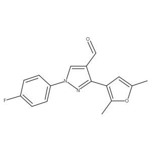 3-(2,5-Dimethyl-3-furanyl)-1-(4-fluorophenyl)-1H-pyrazole-4-carboxaldehyde Structure