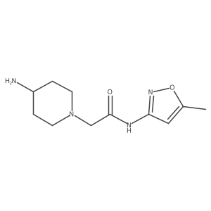 2-(4-aminopiperidin-1-yl)-N-(5-methyl-1,2-oxazol-3-yl)acetamide Structure