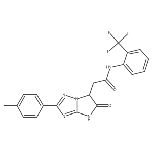 2-[2-(4-methylphenyl)-5-oxo-5,6-dihydro-4H-imidazo[1,2-b][1,2,4]triazol-6-yl]-N-[2-(trifluoromethyl)phenyl]acetamide Structure
