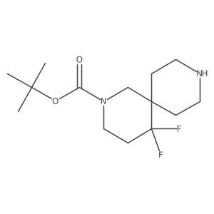 Tert-butyl 5,5-difluoro-2,9-diazaspiro[5.5]undecane-2-carboxylate Structure