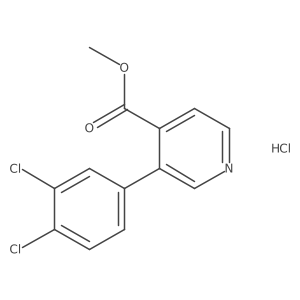 Methyl 3-(3,4-dichlorophenyl)pyridine-4-carboxylate monohydrochloride结构式