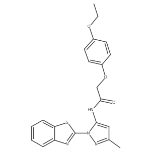 N-(1-(benzo[d]thiazol-2-yl)-3-methyl-1H-pyrazol-5-yl)-2-(4-ethoxyphenoxy)acetamide Structure