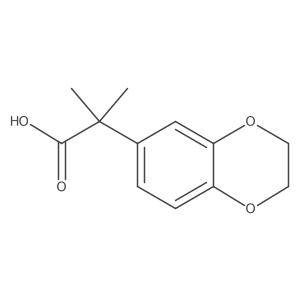 2-(2,3-Dihydro-1,4-benzodioxin-6-yl)-2-methylpropanoic acid结构式