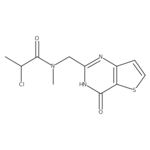 2-chloro-N-methyl-N-({4-oxo-3H,4H-thieno[3,2-d]pyrimidin-2-yl}methyl)propanamide Structure