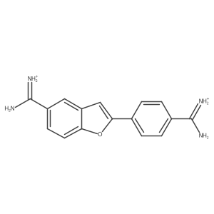 {Azaniumyl[4-(5-carbamimidoyl-1-benzofuran-2-yl)phenyl]methylidene}ammonium Structure