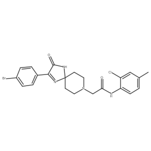2-(2-(4-bromophenyl)-3-oxo-1,4,8-triazaspiro[4.5]dec-1-en-8-yl)-N-(2-chloro-4-methylphenyl)acetamide Structure