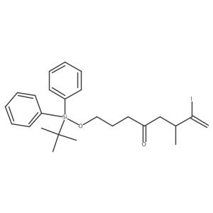 (R)-1-((tert-Butyldiphenylsilyl)oxy)-7-iodo-6-methyloct-7-en-4-one结构式
