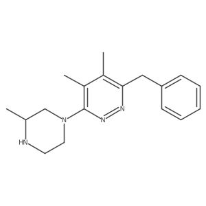 (R)-3-Benzyl-4,5-dimethyl-6-(3-methylpiperazin-1-yl)pyridazine结构式