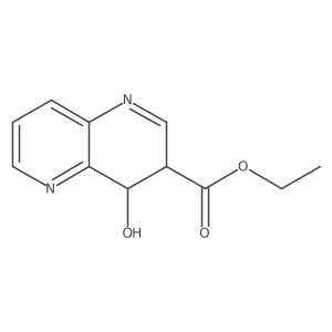 Ethyl 4-hydroxy-3,4-dihydro-1,5-naphthyridine-3-carboxylate结构式