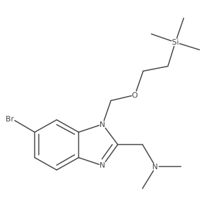 1-[6-bromo-1-(2-trimethylsilylethoxymethyl)benzimidazol-2-yl]-N,N-dimethyl-methanamine Structure
