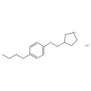 3-[(4-Propoxyphenoxy)methyl]pyrrolidine hydrochloride结构式