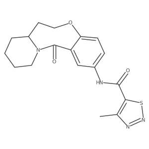 4-methyl-N-{2-oxo-9-oxa-1-azatricyclo[10.4.0.0^{3,8}]hexadeca-3,5,7-trien-5-yl}-1,2,3-thiadiazole-5-carboxamide Structure